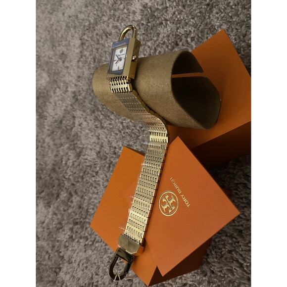 Tory Burch Bracelet Goldstone Watch NIB - Picture 7 of 10